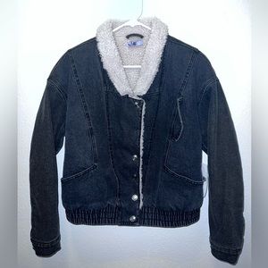 Vylette Sherpa-Collar Jean Moto Jacket size M